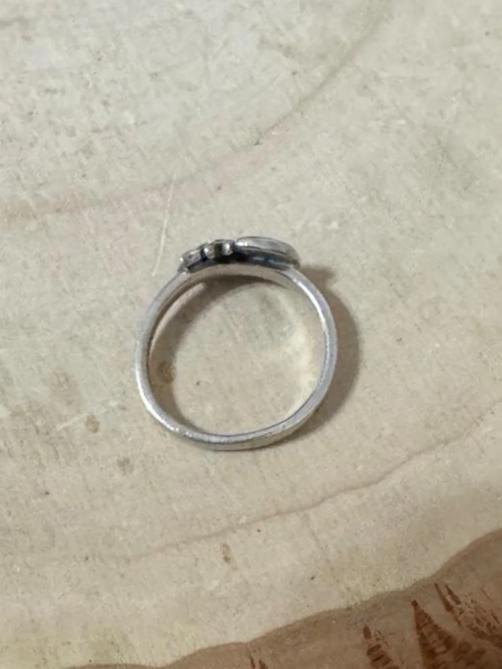 925 Sterling Silver Celestial Sun and Crescent Moon Ring Size 7.25